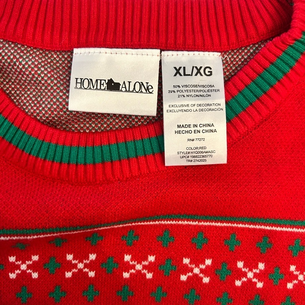 Home Alone Ugly Christmas Sweater “Merry Christmas Ya Filthy Animal” XL - Picture 4 of 4